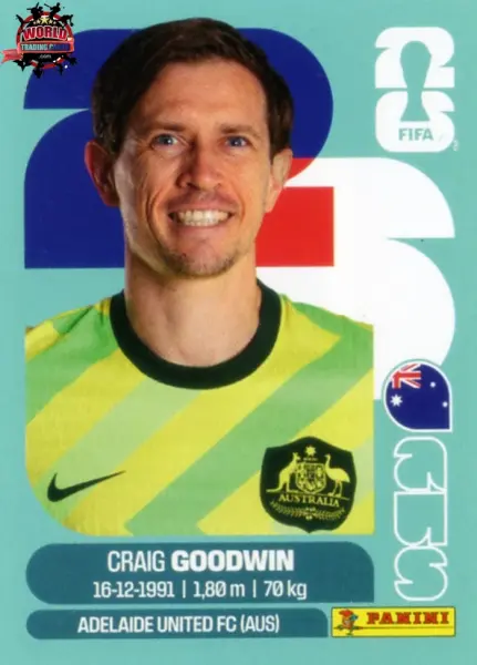 PANINI FIFA WORLD CUP 2026 AUS 17 CRAIG GOODWIN STICKER