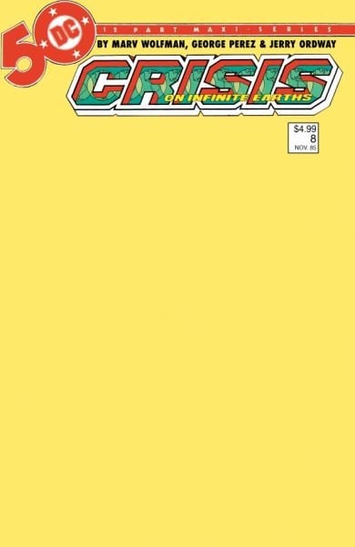 Crisis on Infinite Earths #8 Facsimile Edition 2024 Blank Sketch Variant