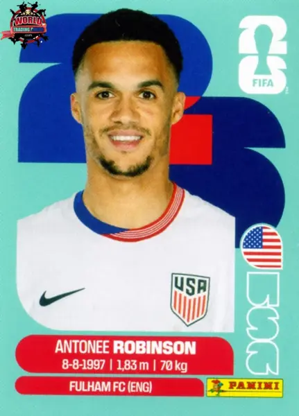 PANINI FIFA WORLD CUP 2026 USA 7 ANTONEE ROBINSON STICKER