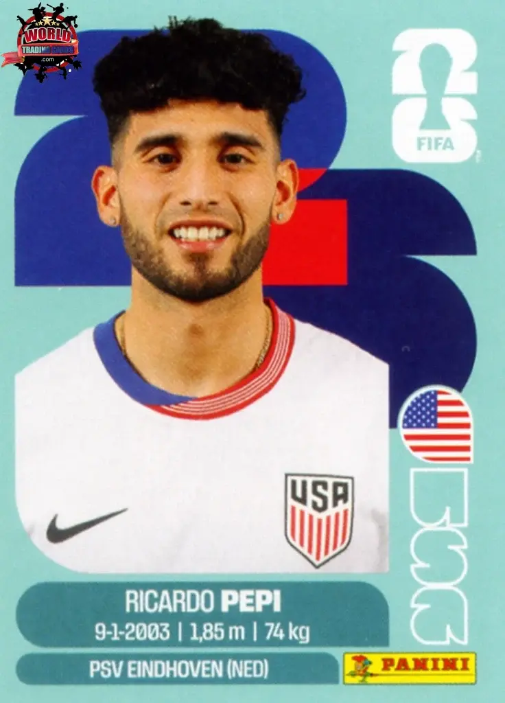 PANINI FIFA WORLD CUP 2026 USA 18 RICARDO PEPI STICKER
