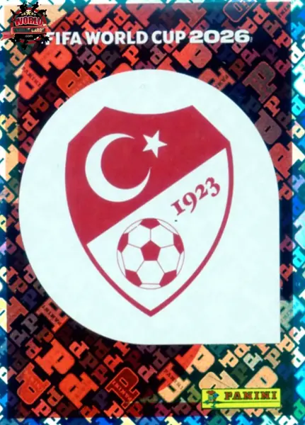PANINI FIFA WORLD CUP 2026 TUR 1 TURKEY TEAM LOGO STICKER
