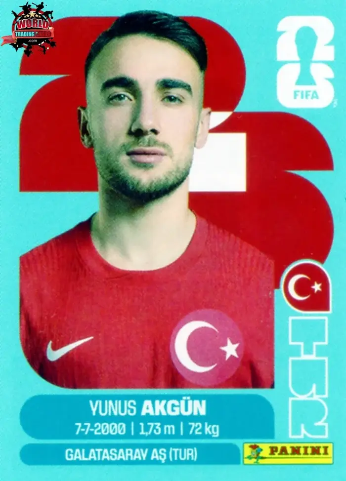 PANINI FIFA WORLD CUP 2026 TUR 16 YUNUS AKGÜN STICKER