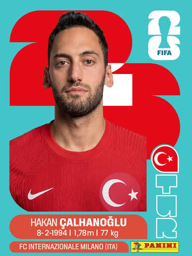 PANINI FIFA WORLD CUP 2026 TUR 11 HAKAN ÇALHANOĞLU STICKER