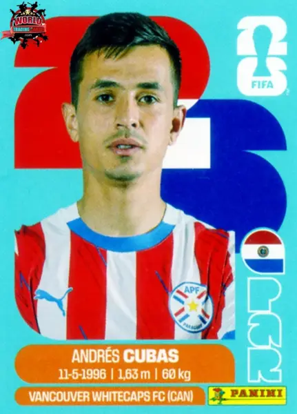 PANINI FIFA WORLD CUP 2026 PAR 12 ANDRES CUBAS STICKER
