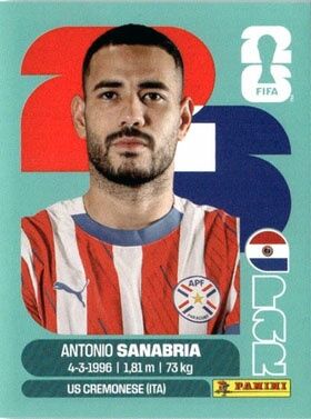 PANINI FIFA WORLD CUP 2026 PAR 20 ANTONIO SANABRIA STICKER