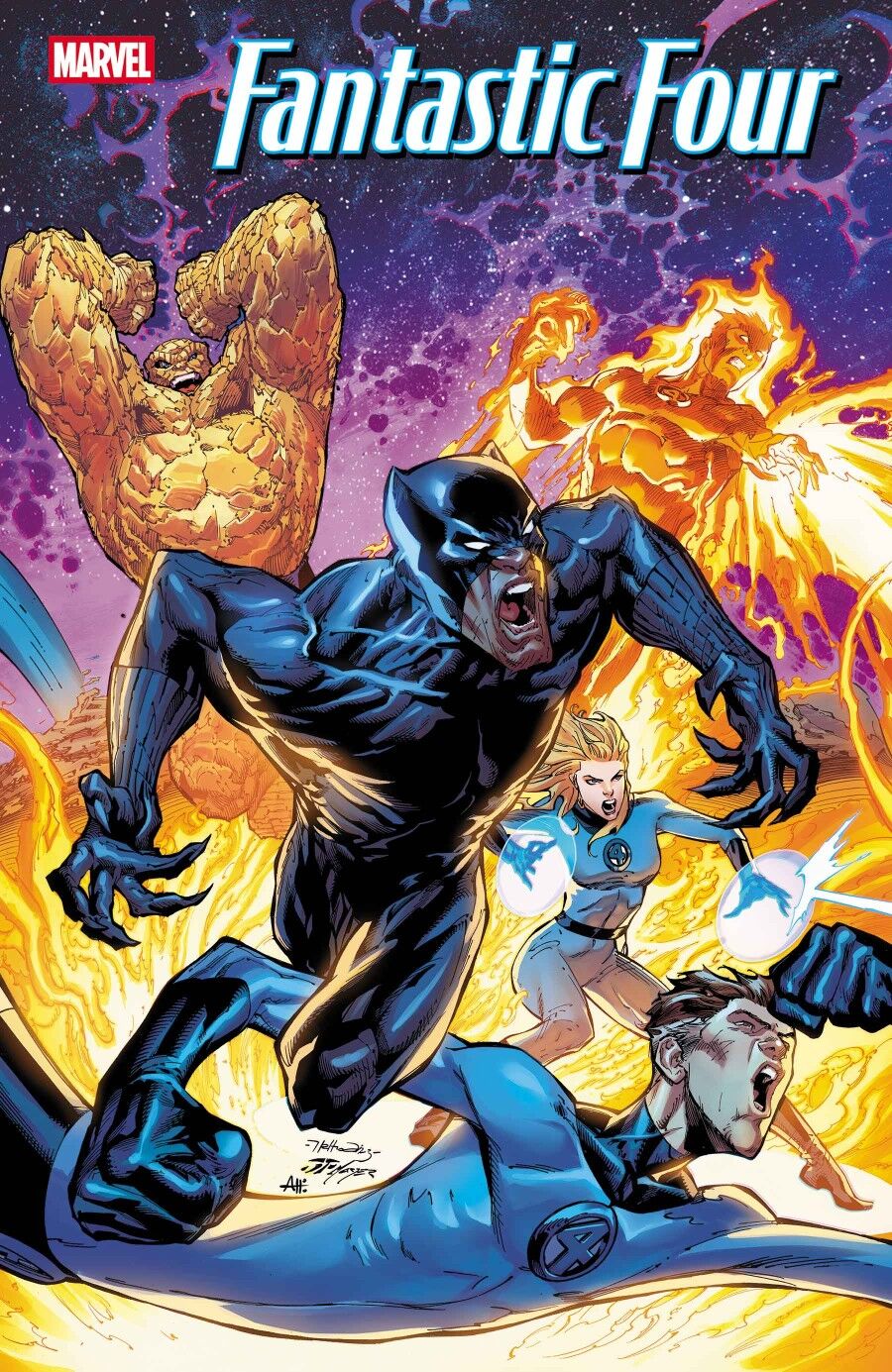 FANTASTIC FOUR #8 - NETHO DIAZ BLACK PANTHER VARIANT - PRE-ORDER