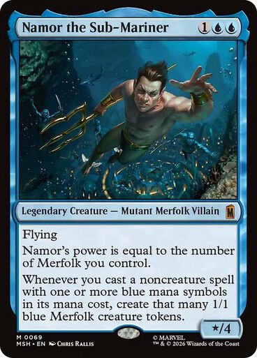 MTG MARVEL SUPERHEROES - NAMOR THE SUB MARINER, NON FOIL,  #069
