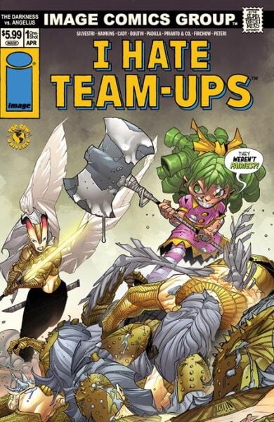 DARKNESS VS ANGELUS (ONE SHOT) CVR F PAT BOUTIN I HATE FAIRYLAND TEAM UP VAR