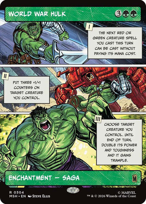 MTG MARVEL SUPERHEROES - WORLD WAR HULK, SHOWCASE, BORDERLESS #304
