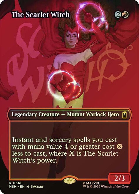 MTG MARVEL SUPERHEROES - SCARLET WITCH, FOIL, BORDERLESS #368