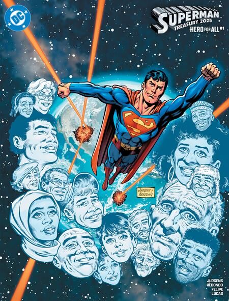 DF SUPERMAN TREASURY 2025 HERO FOR ALL #1 ELITE GOLD SIGNATURE SERIES SIGNED BY DAN JURGENS + COA + LIMITED TO 25 PIECES