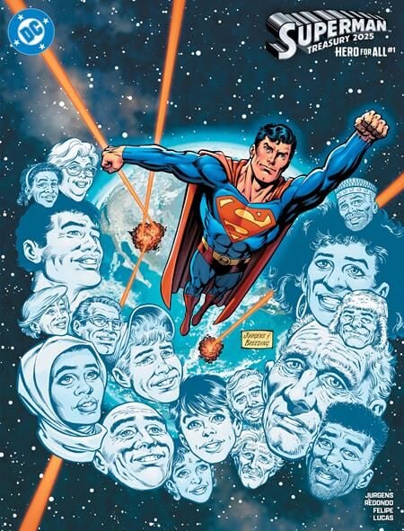 DF SUPERMAN TREASURY 2025 HERO FOR ALL #1 ELITE GOLD SIGNATURE SERIES SIGNED BY DAN JURGENS + COA + LIMITED TO 25 PIECES