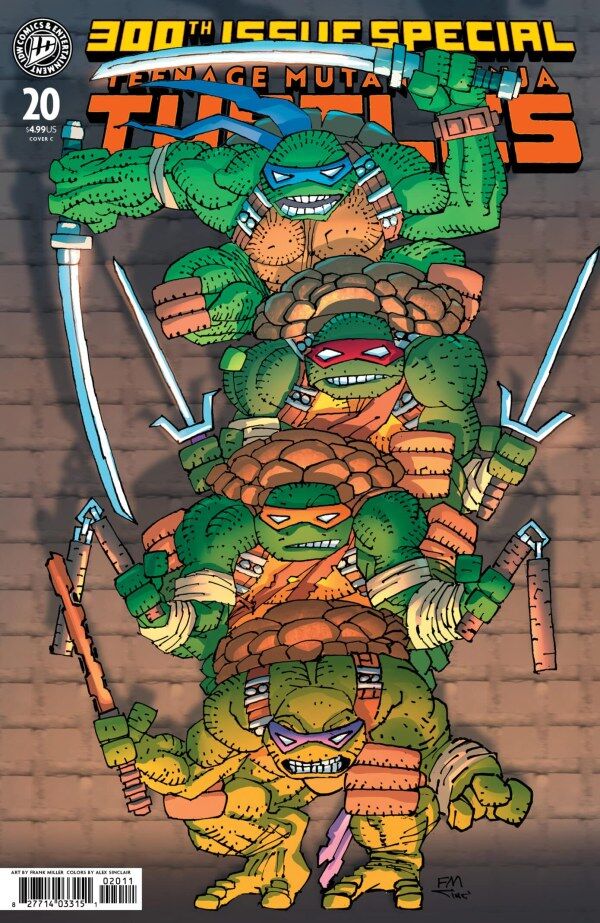 TEENAGE MUTANT NINJA TURTLES #20 COVER C FRANK MILLER VARIANT