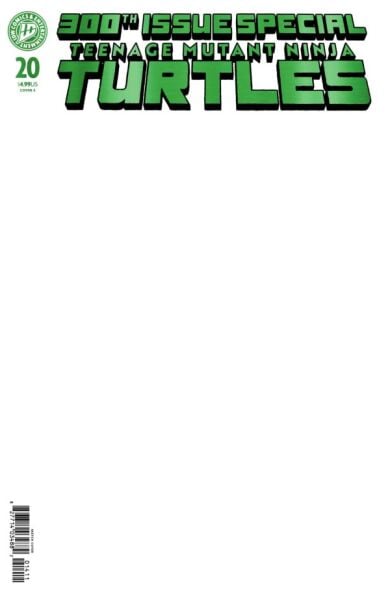 TEENAGE MUTANT NINJA TURTLES #20 COVER G BLANK FOIL VARIANT