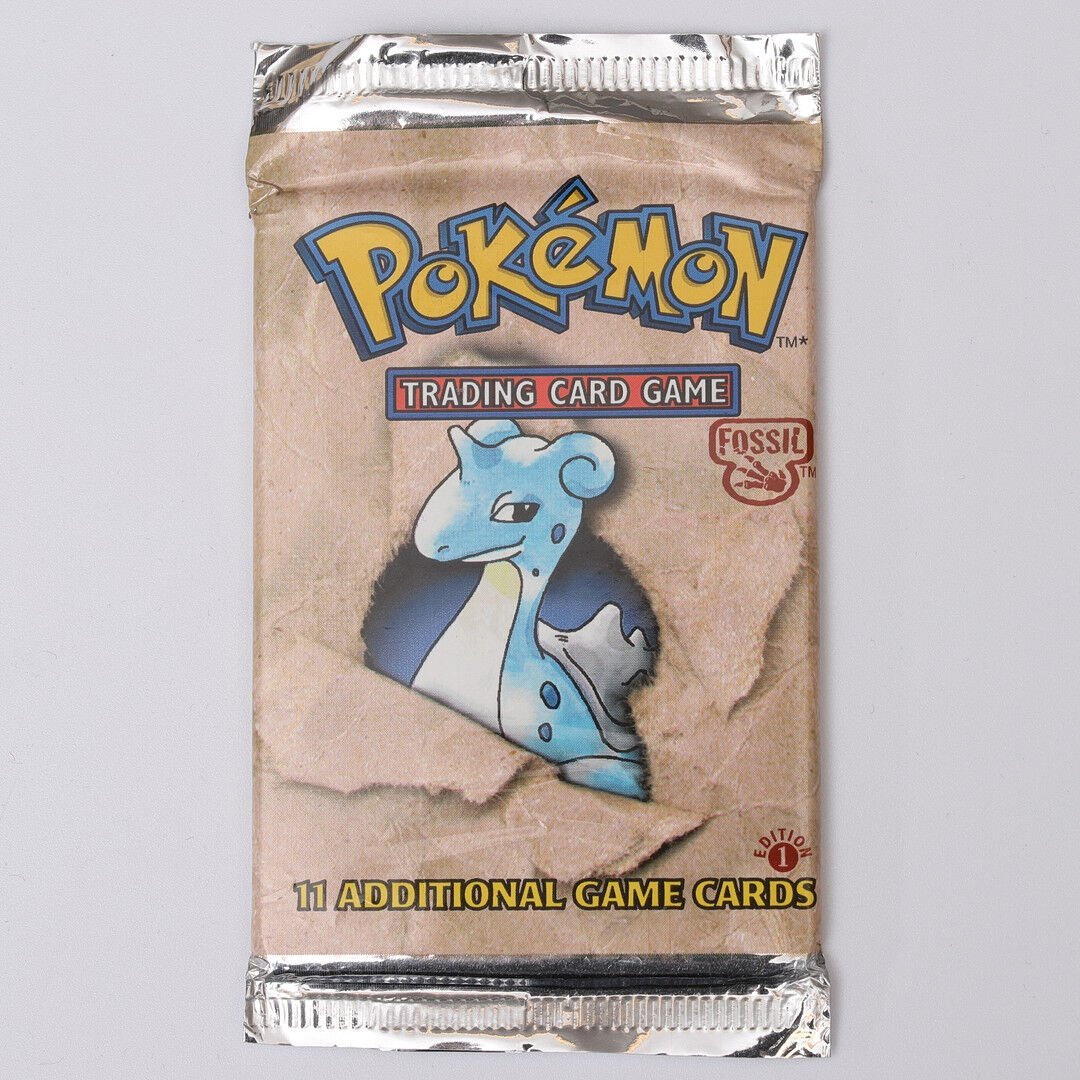POKEMON TCG: POKEMON BASE FOSSIL FIRST EDITION BOOSTER PACK / LAPRAS ARTWORK / UNWEIGHTED