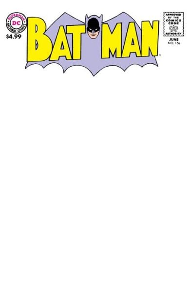 BATMAN #156 FACSIMILE EDITION CVR B BLANK CARD STOCK VAR