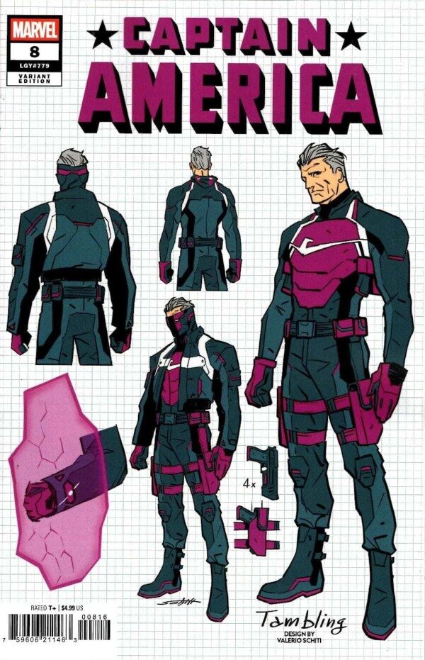 CAPTAIN AMERICA #8 1:10 VALERIO SCHITI DESIGN VARIANT