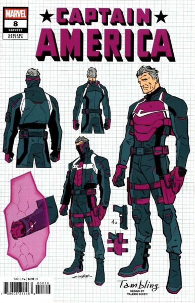 CAPTAIN AMERICA #8 1:10 VALERIO SCHITI DESIGN VARIANT