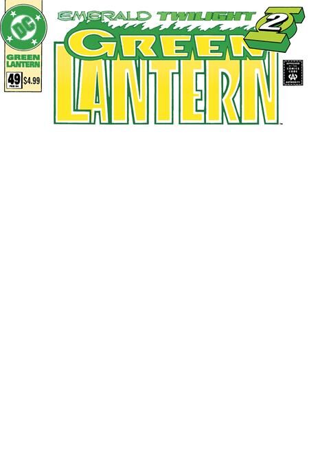 GREEN LANTERN #49 FACSIMILE EDITION CVR B BLANK CARD STOCK VAR