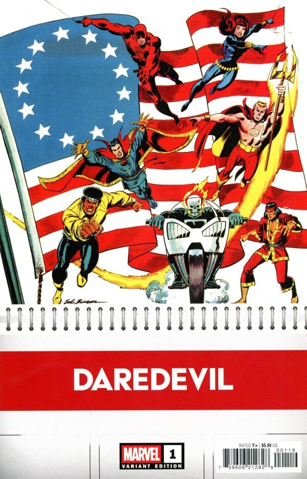 DAREDEVIL #1 1:50 SAL BUSCEMA BICENTENNIAL CALENDAR HIDDEN GEM VARIANT