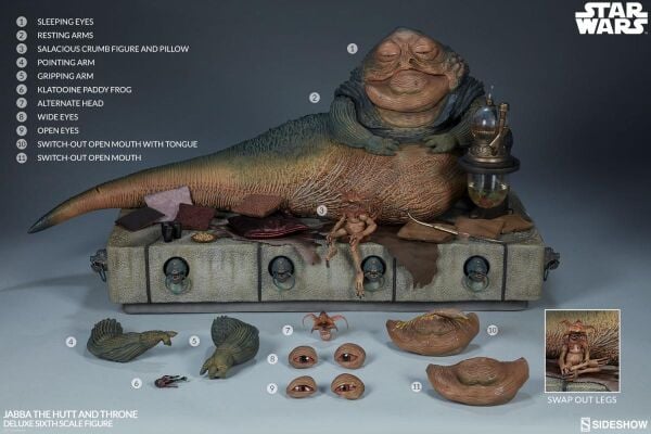 STAR WARS: JABBA THE HUTT and THRONE DELUXE SIXTH SCALE FIGURE