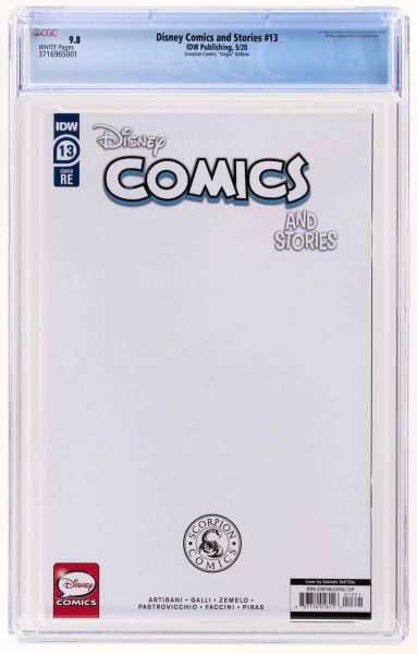 DISNEY COMICS AND STORIES #13 GABRIELE DELL OTTO VIRGIN COVER CGC 9.8