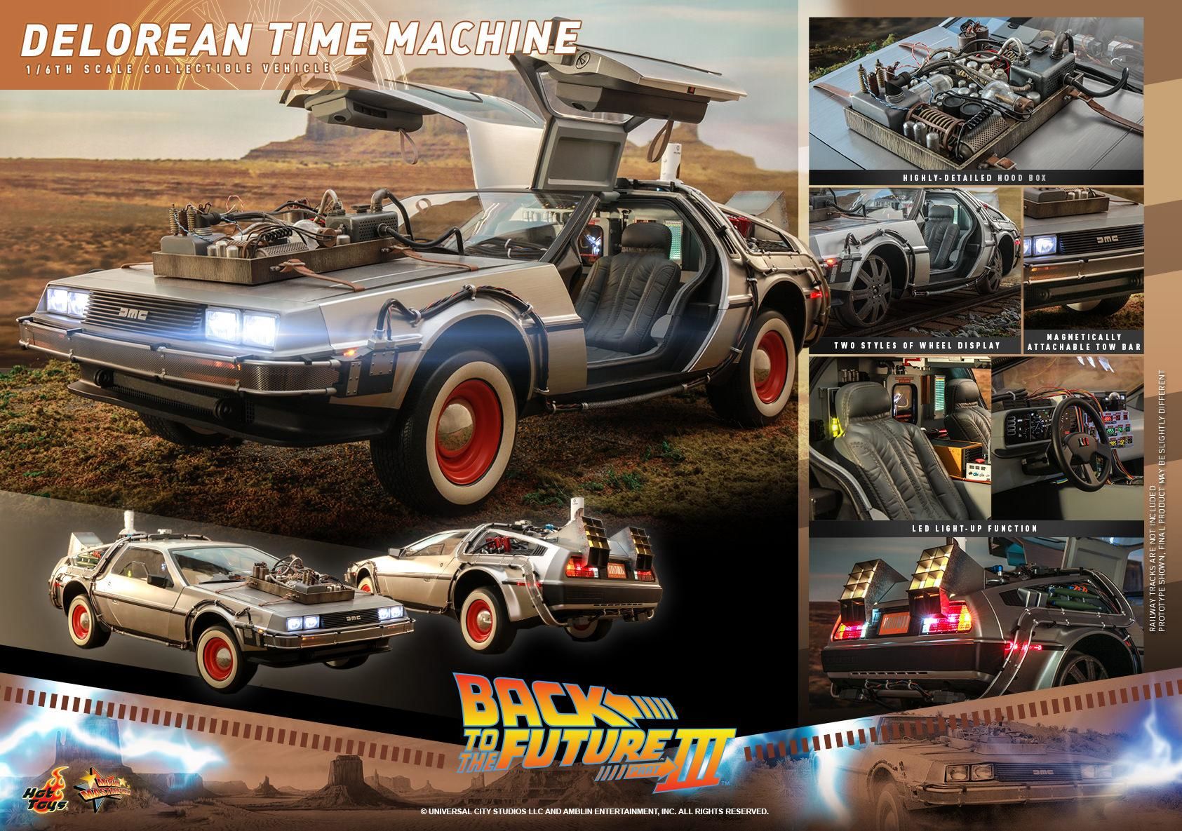 DeLorean Time Machine (BTTF III) Sixth Scale Figure - PRE ORDER
