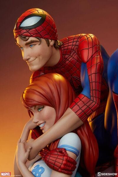 SPIDER-MAN & MARY JANE MAQUETTE J. SCOTT CAMPBELL COLLECTION - SIDESHOW COLLECTIBLES - NO BOX