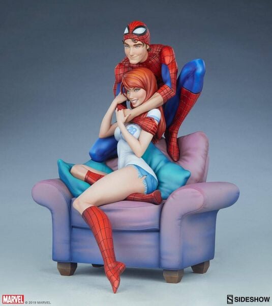 SPIDER-MAN & MARY JANE MAQUETTE J. SCOTT CAMPBELL COLLECTION - SIDESHOW COLLECTIBLES - NO BOX
