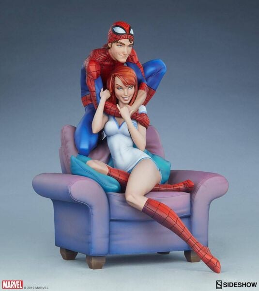 SPIDER-MAN & MARY JANE MAQUETTE J. SCOTT CAMPBELL COLLECTION - SIDESHOW COLLECTIBLES - NO BOX