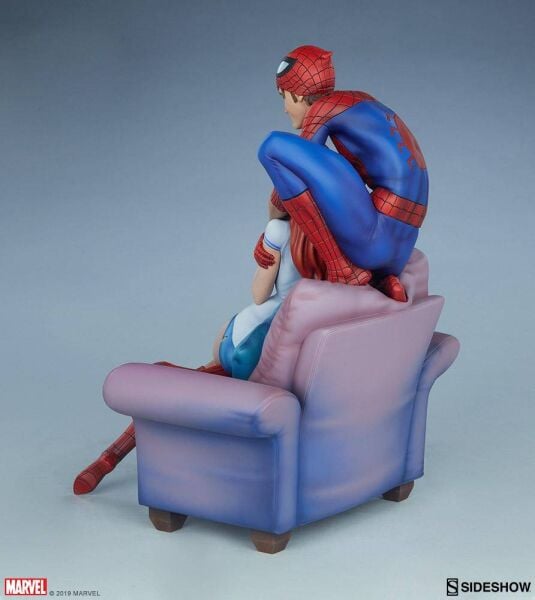 SPIDER-MAN & MARY JANE MAQUETTE J. SCOTT CAMPBELL COLLECTION - SIDESHOW COLLECTIBLES - NO BOX