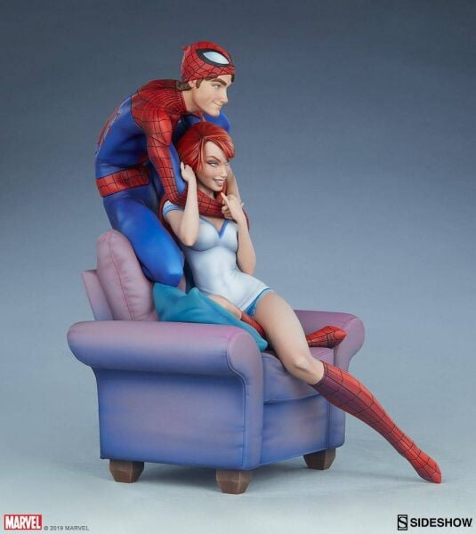 SPIDER-MAN & MARY JANE MAQUETTE J. SCOTT CAMPBELL COLLECTION - SIDESHOW COLLECTIBLES - NO BOX