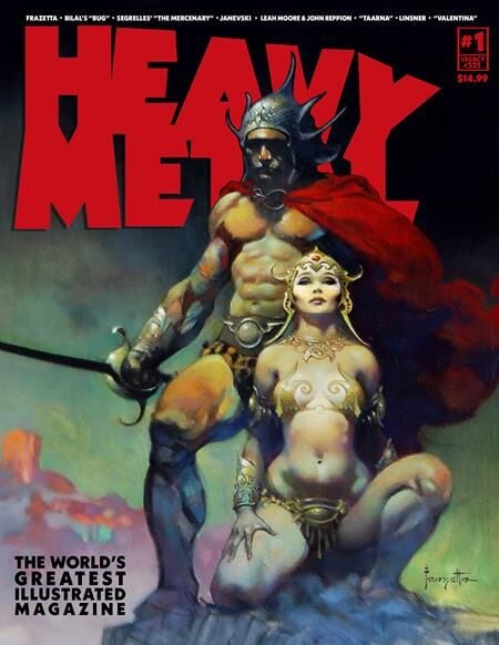 HEAVY METAL MAGAZINE #1 CVR B FRANK FRAZETTA (MR)