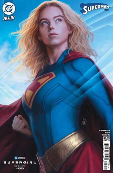 SUPERMAN #39 CVR E STANLEY ARTGERM LAU SUPERGIRL MOVIE CARD STOCK VAR (THE REIGN OF THE SUPERBOYS)