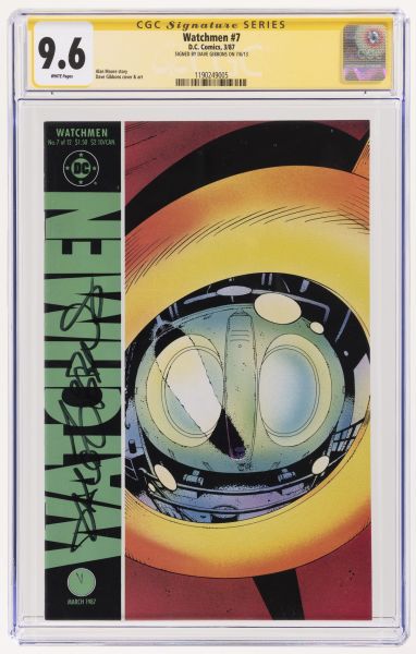 WATCHMEN #7 CGC 9.6 DAVE GIBBONS SIGNED