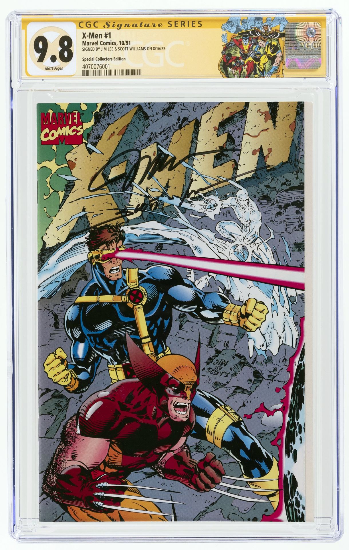 X-MEN #1 VOL.2 CGC 9.8 SIGNATURE SERIES JIM LEE & SCOTT WILLIAMS SIGNED SPECIAL COLLECTOR'S EDITION