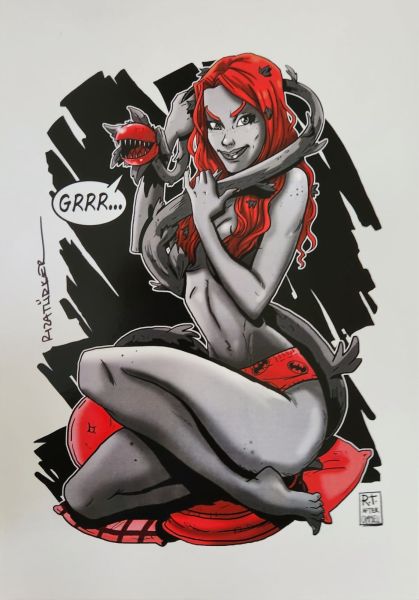RIZA TÜRKER İMZALI J.S. CAMPBELL HOMAGE POISON IVY ART PRINT VARIANT OPTIONS VARIANT C