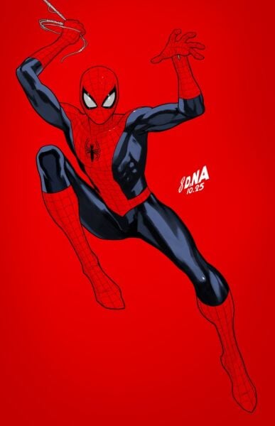 THE AMAZING SPIDER-MAN #21 1:50 DAVID NAKAYAMA COLOR BLOCK RED VIRGIN VARIANT