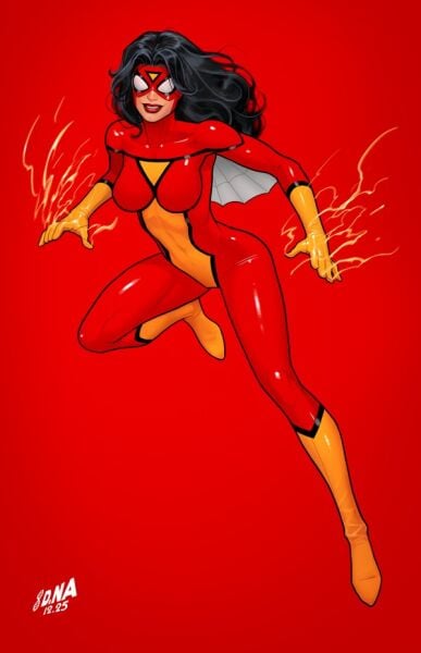 THE AMAZING SPIDER-MAN #22 1:50 DAVID NAKAYAMA COLOR BLOCK RED VIRGIN VARIANT