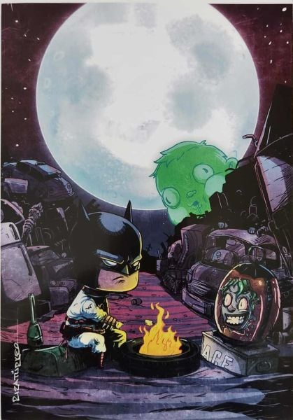 RIZA TÜRKER BATMAN & JOKER UNDER THE MOONLIGHT İMZALI ART PRINT