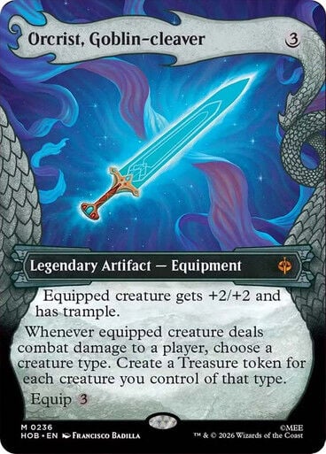 MTG THE HOBBIT - ORCRIST, GOBLIN-CLEAVER, NON-FOIL, BORDERLESS #236