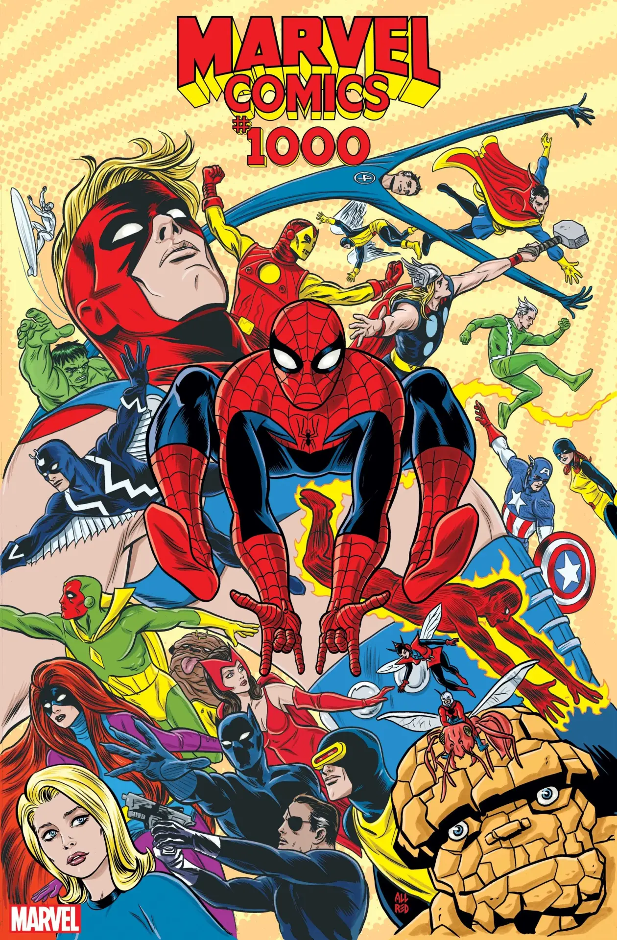 MIKE ALLRED MARVEL COMICS #1000 - ARTPRINT