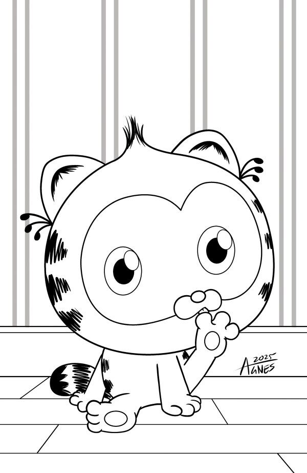 BABY GARFIELD #1 1:10 AGNES GARBOWSKA BLACK & WHITE VIRGIN VARIANT