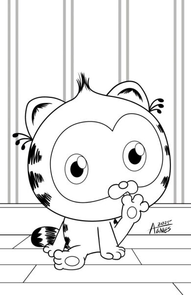 BABY GARFIELD #1 1:10 AGNES GARBOWSKA BLACK & WHITE VIRGIN VARIANT