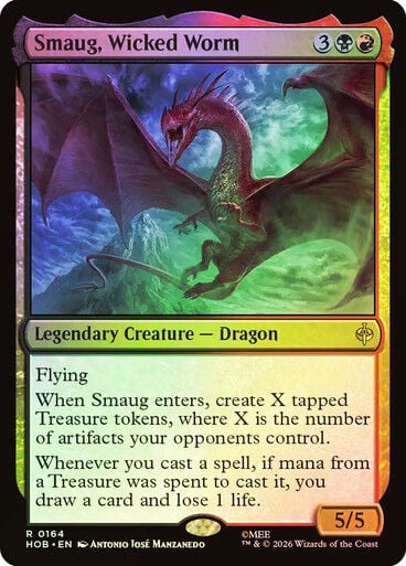 MTG THE HOBBIT - SMAUG, WICKED WORM, FOIL #164