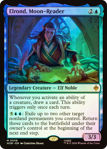 MTG THE HOBBIT - ELROND MOON-READER, FOIL #036