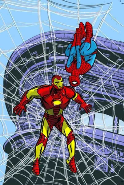 MIKE ALLRED ULTIMATE MARVEL TEAM UP SPIDER-MAN & IRON MAN #5 - ARTPRINT