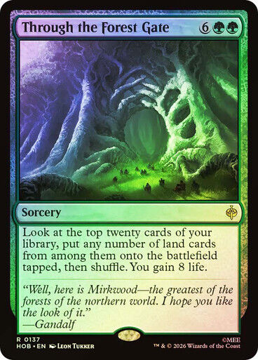 MTG THE HOBBIT - THROUGH THE FOREST GATE, FOIL #137