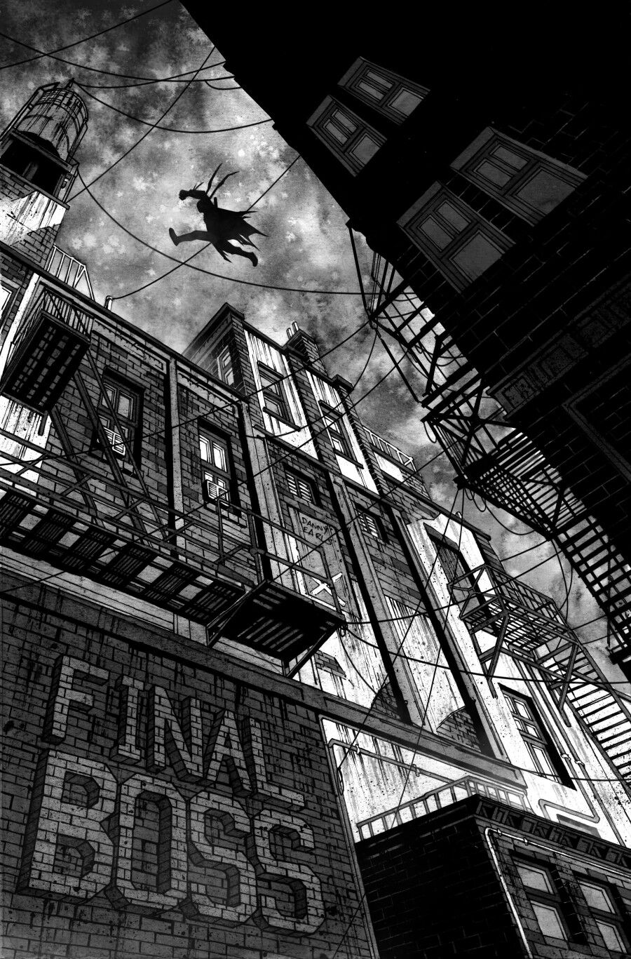 FINAL BOSS #5 1:25 DANNY EARLS BLACK AND WHITE RATIO VARIANT