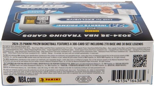 2024-25 PANINI NBA PRIZM TRADING CARDS BOX